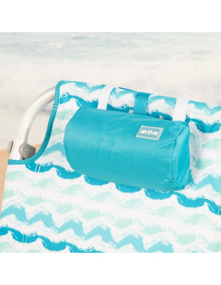 Aktive Silla playa plegable 5 posiciones y bolsillo lateral | Distria