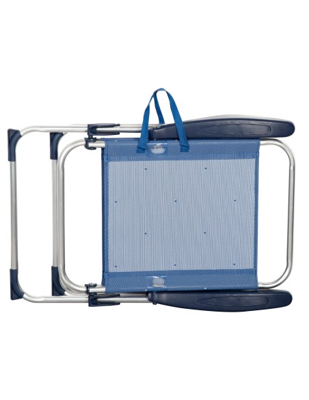 Aktive Silla plegable playa 4 pos. aluminio y textileno azul | Distria