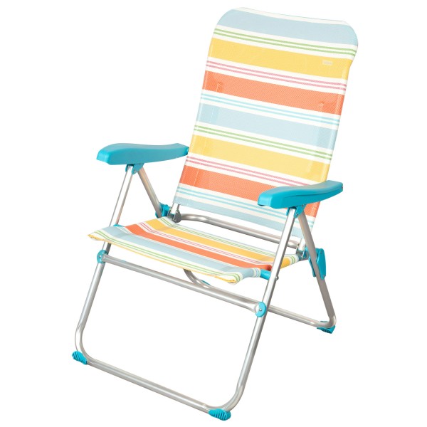 Aktive silla playa plegable 5 posiciones a rayas antivuelco | Distria