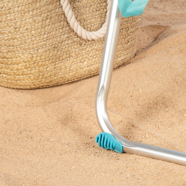 Aktive silla playa plegable 5 posiciones a rayas antivuelco | Distria