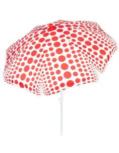 Aktive Sombrilla de playa estampado lunares rojos 200 cm | Distria