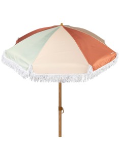 Aktive Sombrilla de playa 200 cm multicolor con flecos | Distria