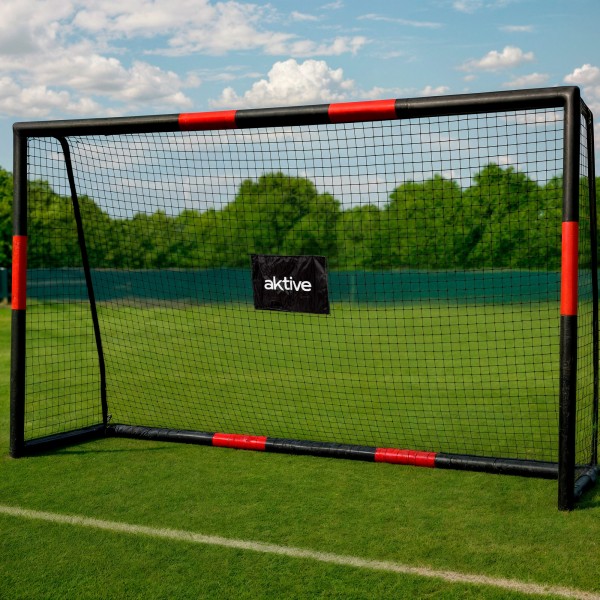 Aktive Portería de fútbol portátil con red y piquetas | Distria