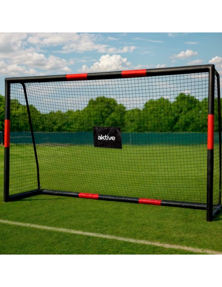 Aktive Portería de fútbol portátil con red y piquetas | Distria
