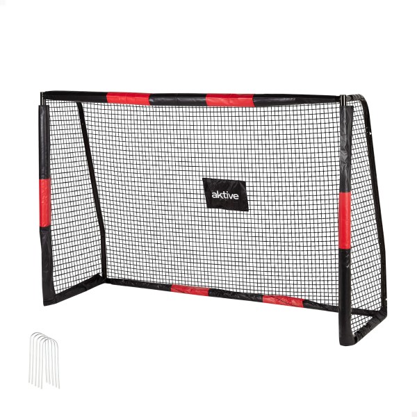 Aktive Portería de fútbol 2 m con protección, red y piquetas | Distria