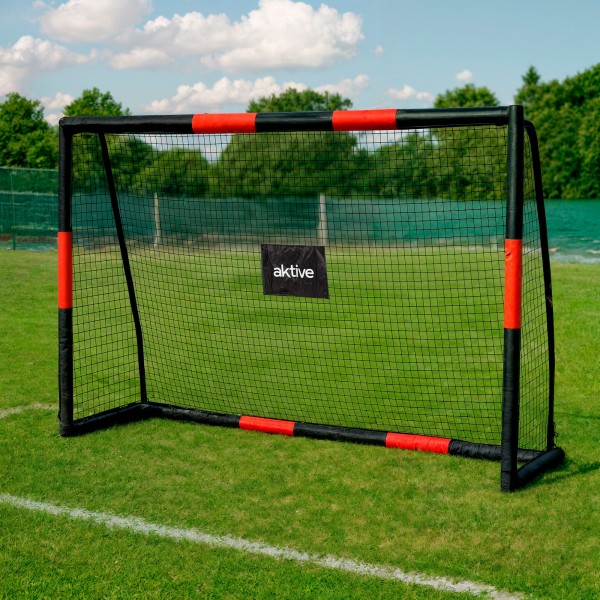 Aktive Portería de fútbol 2 m con protección, red y piquetas | Distria