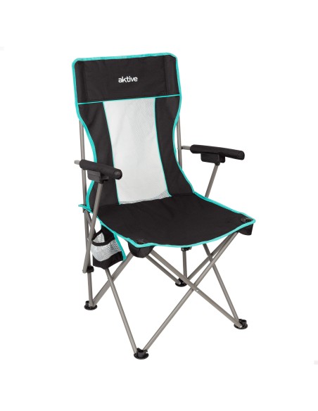 Silla plegable camping deluxe con respaldo de rejilla | Distria