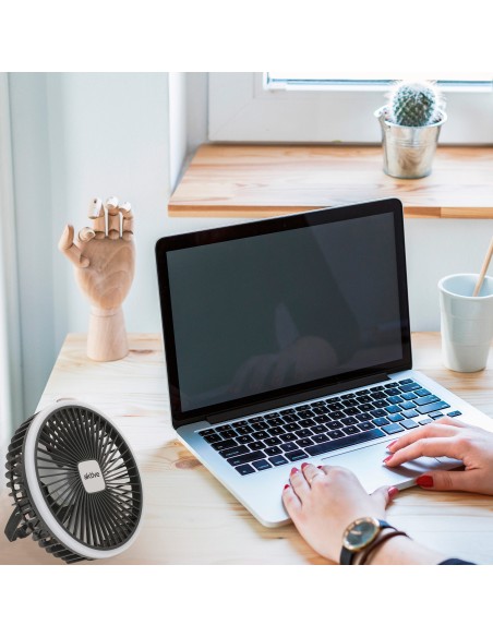 Ventilador portátil silencioso 3 en 1 con luz Aktive | Distria