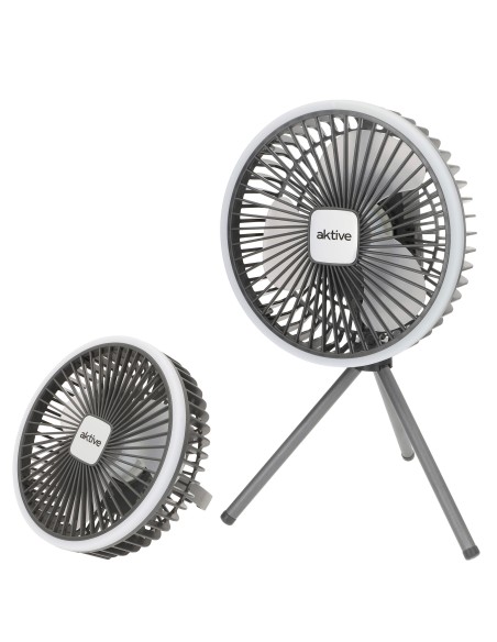 Ventilador portátil silencioso 3 en 1 con luz Aktive | Distria