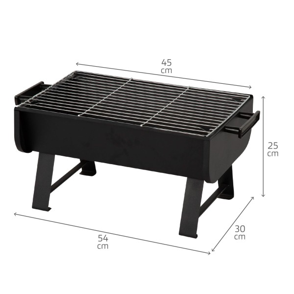Aktive Barbacoa carbón portátil con asas laterales | Distria