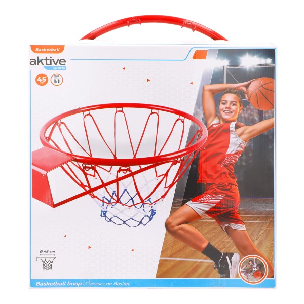Aktive Canasta baloncesto de pared 45 cm con red | Distria