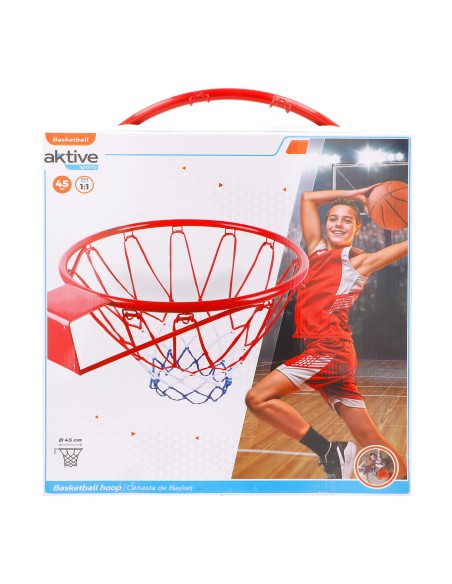 Aktive Canasta baloncesto de pared 45 cm con red | Distria