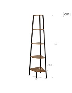Max Home Estantería madera escalera esquinera 5 estantes | Distria 2