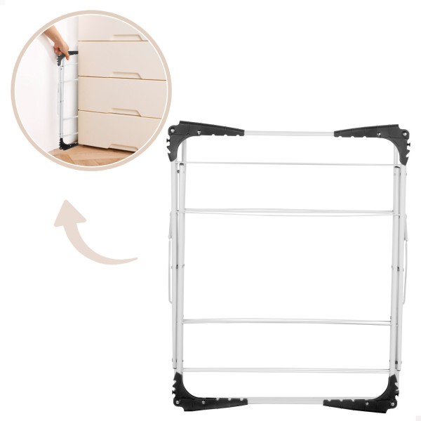 Max Home Tendedero plegable 3 alturas 61x44x138 cm extraible | Distria