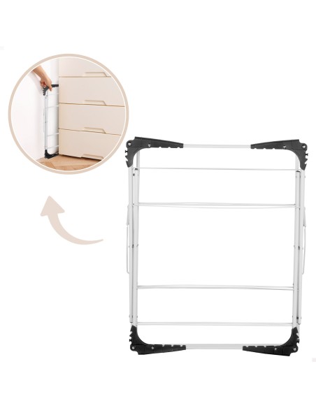 Max Home Tendedero plegable 3 alturas 61x44x138 cm extraible | Distria