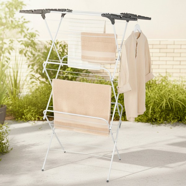Max Home Tendedero plegable 3 alturas 61x44x138 cm extraible | Distria