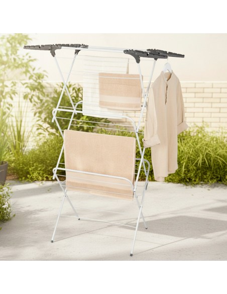 Max Home Tendedero plegable 3 alturas 61x44x138 cm extraible | Distria