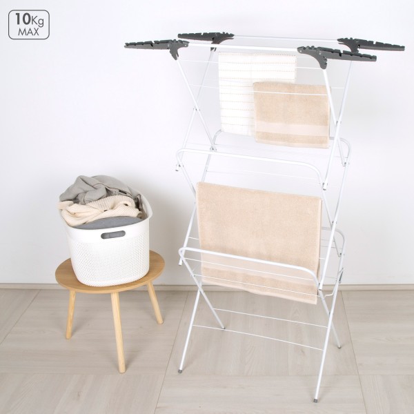 Max Home Tendedero plegable 3 alturas 61x44x138 cm extraible | Distria