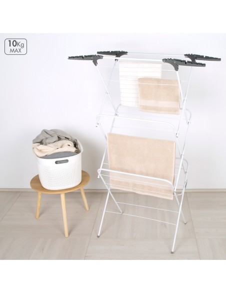 Max Home Tendedero plegable 3 alturas 61x44x138 cm extraible | Distria