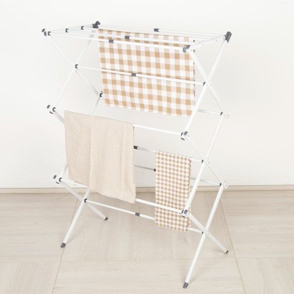 Max Home Tendedero plegable 3 alturas barras extraíbles | Distria