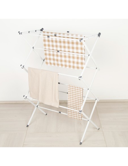 Max Home Tendedero plegable 3 alturas barras extraíbles | Distria
