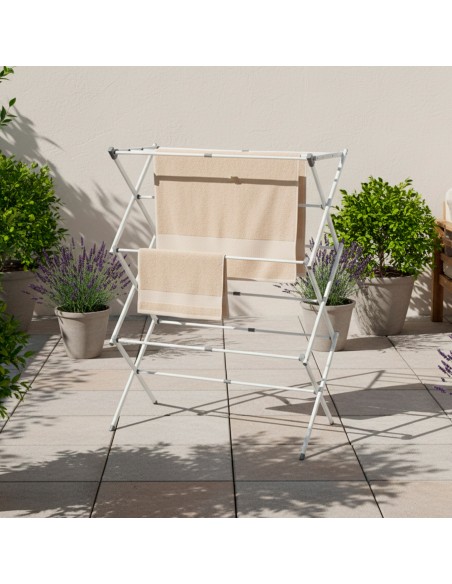 Max Home Tendedero plegable 3 alturas barras extraíbles | Distria