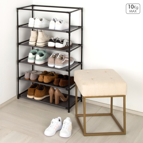 Max Home Armario zapatero tela 5 baldas bolsillos laterales | Distria