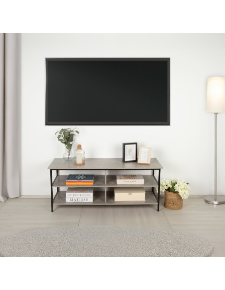 Max Home Mesa televisión metal y madera 3 estantes | Distria
