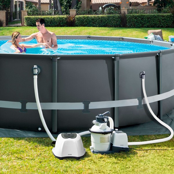 Clorador salino INTEX QS1600 PLUS hasta 12.112 L | Distria
