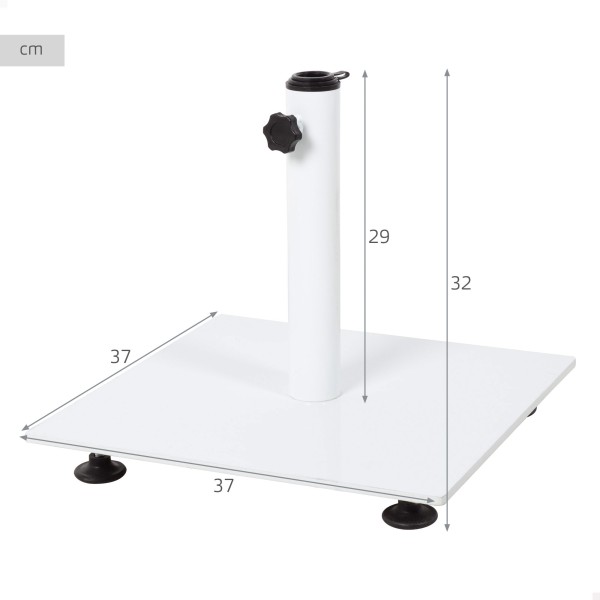 Aktive Base para sombrilla de acero blanca 37x32 cm | Distria
