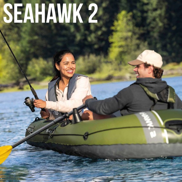 Barca hinchable Seahawk 2 con remos e hinchador INTEX | Distria