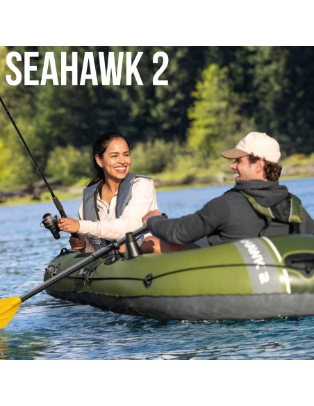 Barca hinchable Seahawk 2 con remos e hinchador INTEX | Distria