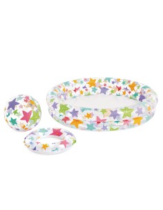 Pack piscina infantil hinchable con flotador y pelota | Distria