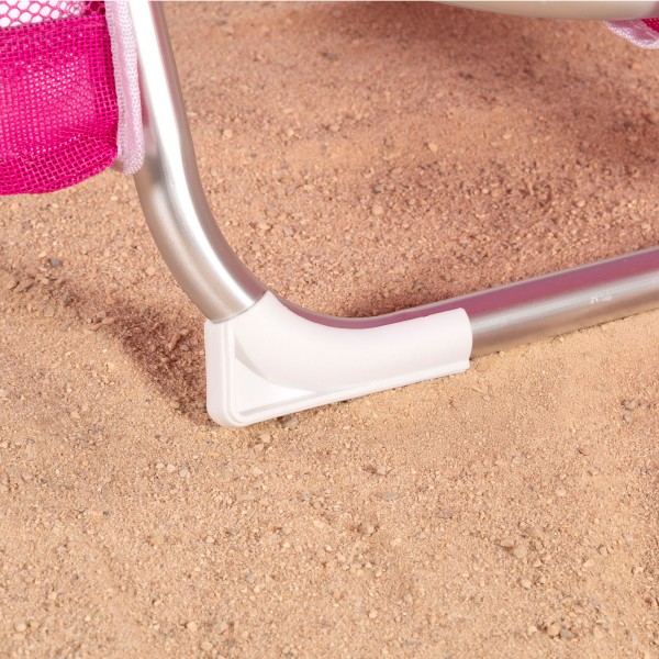 Silla de playa plegable antivuelco fucsia Aktive | Distria