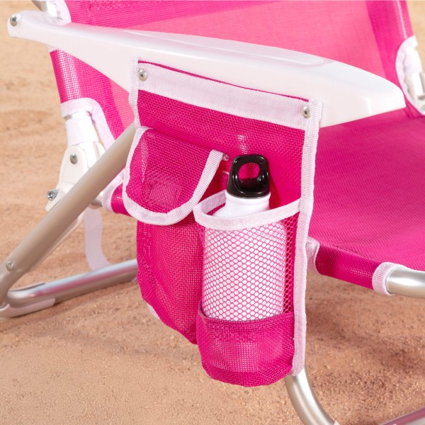 Silla de playa plegable antivuelco fucsia Aktive | Distria
