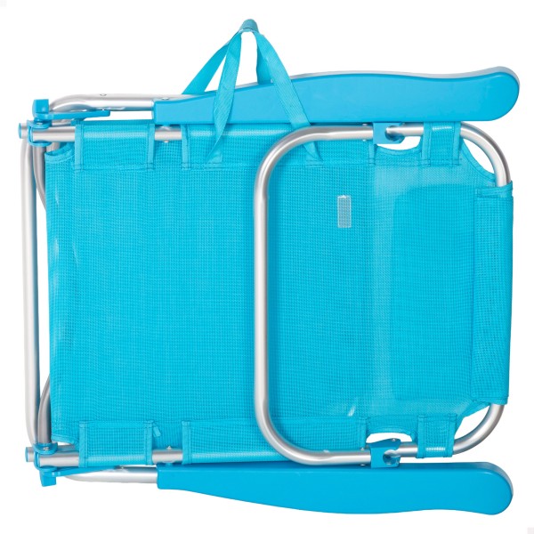 Silla de playa plegable azul 5 posiciones Aktive | Distria