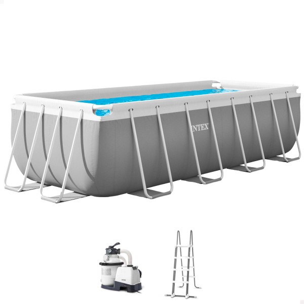 INTEX Piscina Prism Frame 400x200x122 cm y filtro de arena | Distria