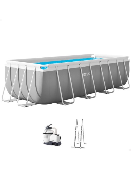 INTEX Piscina Prism Frame 400x200x122 cm y filtro de arena | Distria