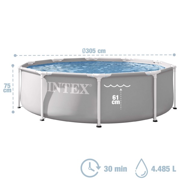 Piscina desmontable INTEX Prism Frame Ø305x76 cm | Distria