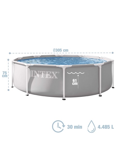 Piscina desmontable INTEX Prism Frame Ø305x76 cm | Distria