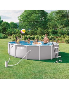 Piscina desmontable INTEX Prism Frame Ø457x107 cm depuradora | Distria 2