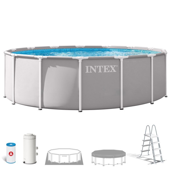Piscina desmontable INTEX Prism Frame Ø457x122 cm depuradora | Distria