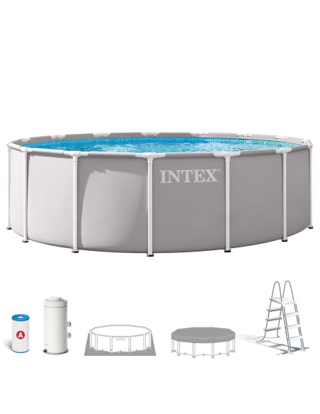 Piscina desmontable INTEX Prism Frame Ø457x122 cm depuradora | Distria