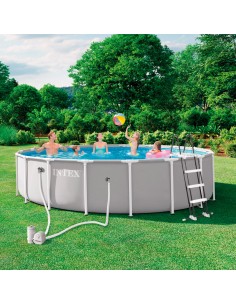 Piscina desmontable INTEX Prism Frame Ø549x122 cm depuradora | Distria 2