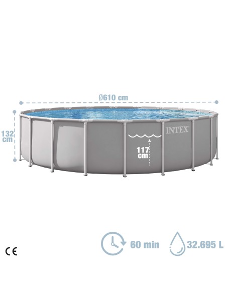Piscina desmontable INTEX Prism Frame Ø610x132 cm depuradora | Distria