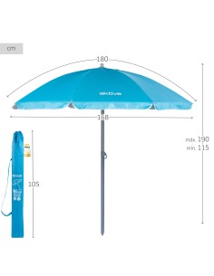 Sombrilla playa de Ø180 cm azul | Distria 2