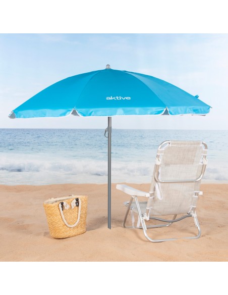 Sombrilla playa de Ø180 cm azul | Distria
