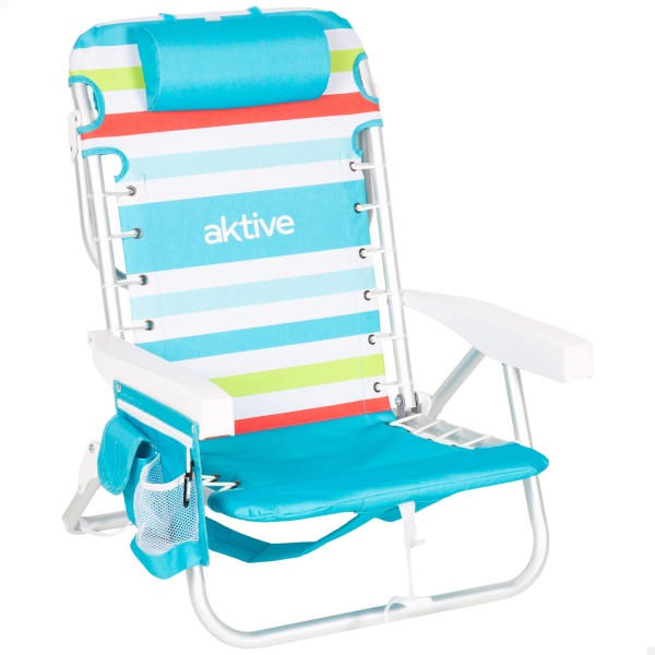 Silla playa multiposición 5 posiciones con nevera | Distria