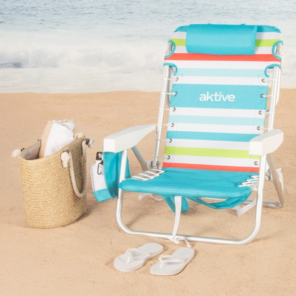 Silla playa multiposición 5 posiciones con nevera | Distria