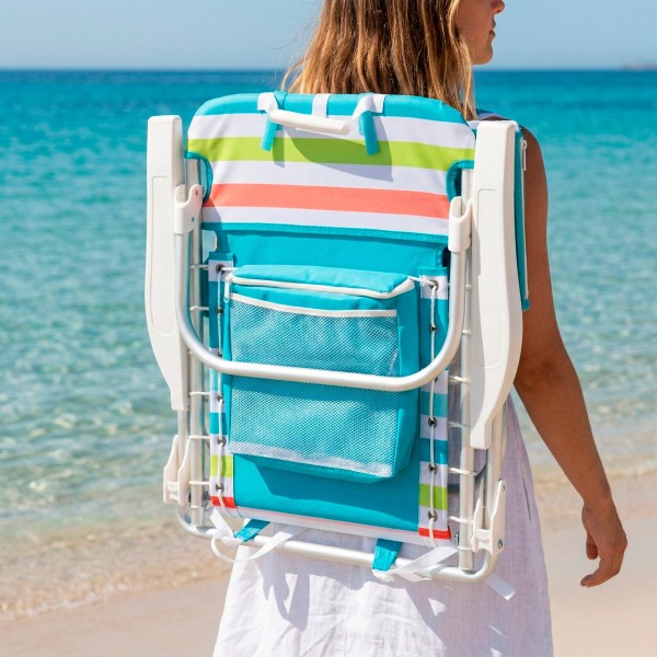 Silla playa multiposición 5 posiciones con nevera | Distria